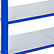 AR Shelving Metallregal T-Profil Grundelement (H x B x T: 250 x 120 x 40 cm, Traglast pro Boden: 250 kg, Anzahl Böden: 6 Stk., Stecken, Blau) | BAUHAUS