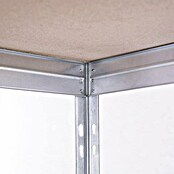 AR Shelving Schwerlastregal Rivet (H x B x T: 180 x 180 x 45 cm, Traglast pro Boden: 175 kg, Anzahl Böden: 15 Stk., Stecken, Silber) | BAUHAUS