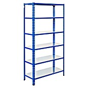 AR Shelving Metallregal (H x B x T: 200 x 60 x 40 cm, Traglast pro Boden: 180 kg, Anzahl Böden: 6 Stk., Stecken, Blau) | BAUHAUS