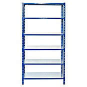 AR Shelving Metallregal (H x B x T: 200 x 60 x 40 cm, Traglast pro Boden: 180 kg, Anzahl Böden: 6 Stk., Stecken, Blau) | BAUHAUS