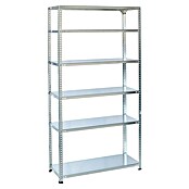 AR Shelving Metallregal (H x B x T: 250 x 90 x 50 cm, Traglast pro Boden: 100 kg, Anzahl Böden: 6 Stk., Schrauben, Silber) | BAUHAUS