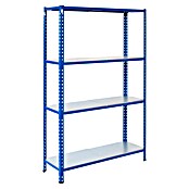 AR Shelving Metallregal (H x B x T: 200 x 120 x 40 cm, Traglast pro Boden: 180 kg, Anzahl Böden: 4 Stk., Stecken, Blau) | BAUHAUS