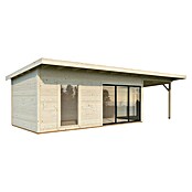 Palmako Caseta de jardín Andrea Slide Plus (Medidas ext. (An x Pr): 920 x 402 cm, Madera, Natural) | BAUHAUS