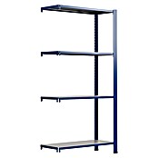 AR Shelving Metallregal T-Profil Anbauelement (H x B x T: 200 x 60 x 50 cm, Traglast pro Boden: 250 kg, Anzahl Böden: 4 Stk., Stecken, Blau) | BAUHAUS