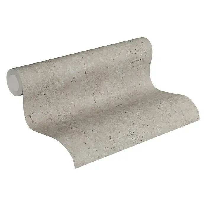 A.S. Création Metropolitan Stories Vliestapete Betonoptik - Taupe, Betonoptik, 10,05 x 0,53 m - Eine Rolle grauer Zementtapete, die ein industrielles und modernes Aussehen verleiht. Ideal für die Gestaltung von stilvollen Innenräumen.