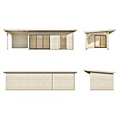 Palmako Caseta de jardín Andrea Slide Plus (Medidas ext. (An x Pr): 920 x 402 cm, Madera, Natural) | BAUHAUS