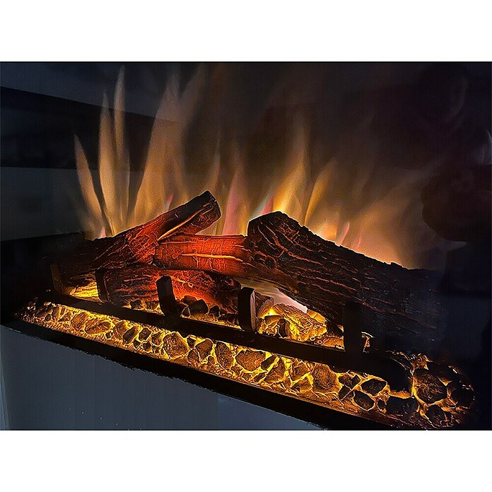 Nora Flames Chimenea eléctrica Popules 70 (1.500 W, Negro, 18,99 x 72,02 x 51,75 cm) | BAUHAUS