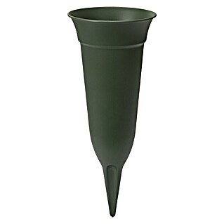 Grabvase (Grün, Durchmesser: 13 cm, Höhe: 32 cm)