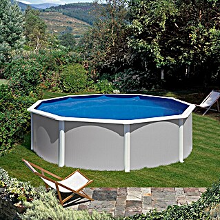 myPool Feeling Stahlwand-Pool (Ø x H: 350 x 120 cm, 11.000 l, Grau)