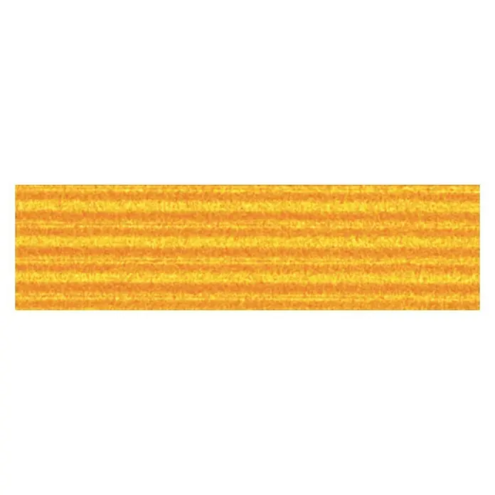 Bastel-Wellpappe - L x B: 70 x 50 cm, Gelb - Detailaufnahme von goldgelbem Stickgarn, das eine feine Textur und lebendige Farbe zeigt, ideal für Handarbeiten und kreative Projekte.