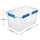 Aufbewahrungsbox Wasserdicht (L x B x H: 57,8 x 38,2 x 31,8 cm, Kunststoff, Transparent) | BAUHAUS