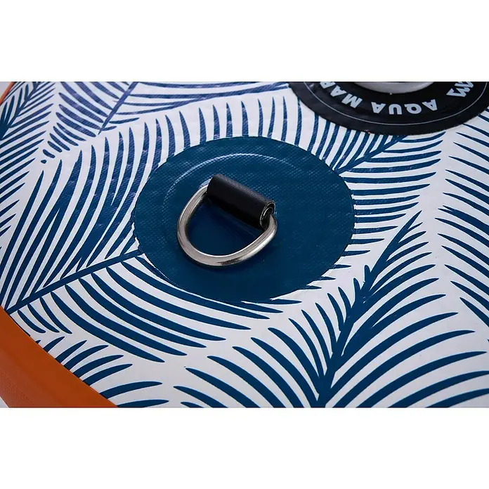 Aqua Marina SUP-Board Pure Air Tropic 10,6" - L x B x H: 320 x 81 x 15 cm, Nutzlast: 140 kg, 1 Stk., Aufblasen - Detailaufnahme eines Aqua Marina Stand-Up-Paddle-Boards mit tropischem Muster und Befestigungsring für Zubehör.