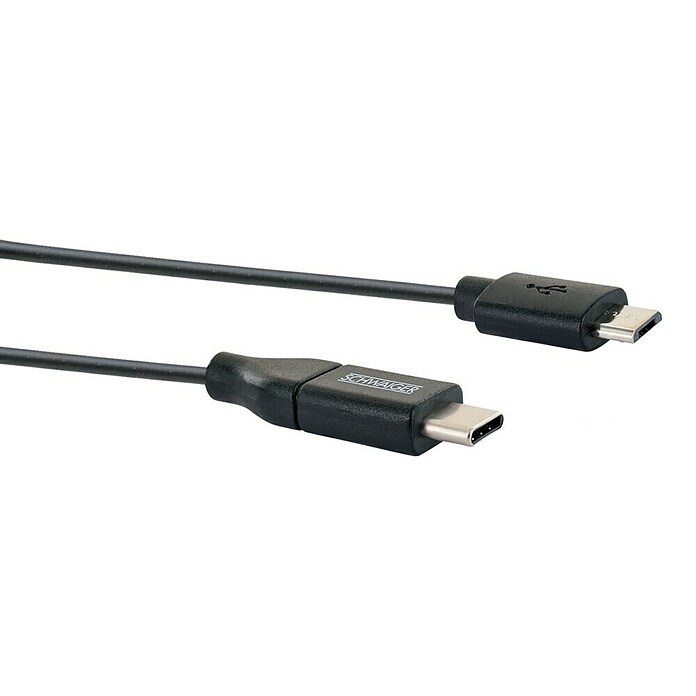 Schwaiger USB-Adapterkabel (USB C-Stecker, Schwarz, Kabellänge: 1 m) | BAUHAUS
