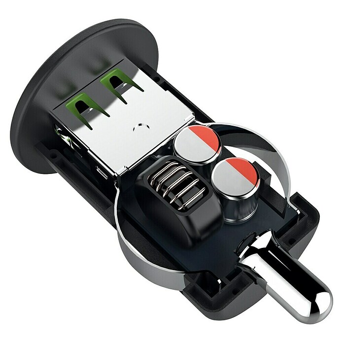 Schwaiger Ladegerät-Adapter (USB-A-Buchse, Schwarz, Metall) | BAUHAUS