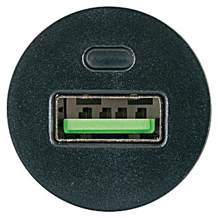 Schwaiger Ladegerät-Adapter (USB-A-Buchse, Schwarz, Metall)