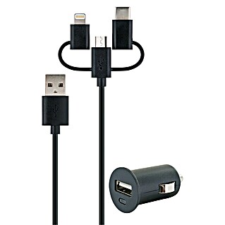 Schwaiger USB-Kfz-Ladegerät (Kunststoff, USB-A-Buchse, 12 V)