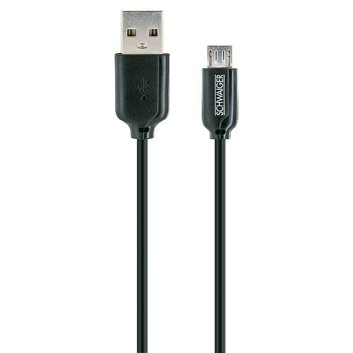 Schwaiger USB-Kfz-Ladegerät (Schwarz, Kabeltyp: USB Micro B, Kunststoff, 12 V) | BAUHAUS
