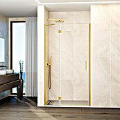 GME Mampara de ducha frontal Glass D (90 x 195 cm, Oro, An x Al: 90 (25/65) x 195 cm) | BAUHAUS