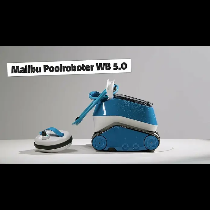 Malibu Poolroboter WB 5.0 - Akkubetrieben, Passend für: Pools bis 10 x 5 m, Filterleistung: 14 m³/h - Malibu Poolroboter WB 5.0