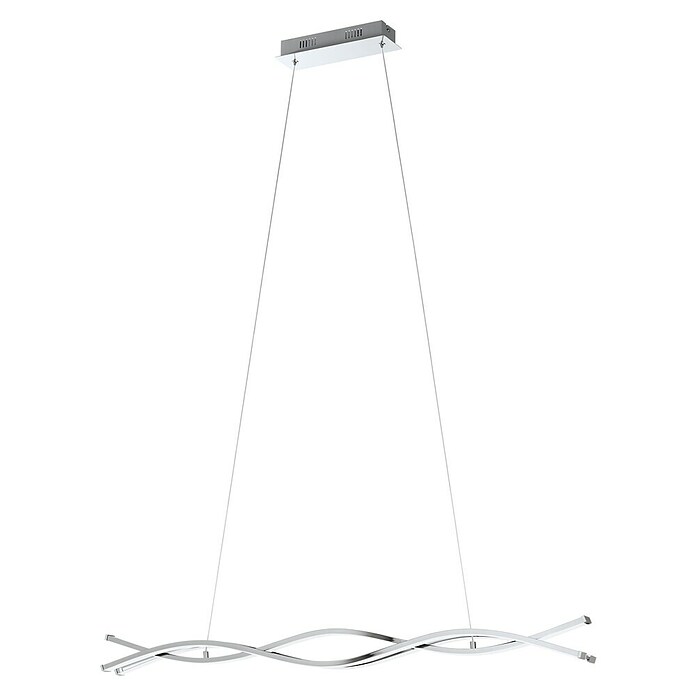 Eglo Lasana 2 Lámpara colgante LED (35 W, L x An x Al: 100 x 8 x 120 cm, Cromo, Blanco cálido) | BAUHAUS