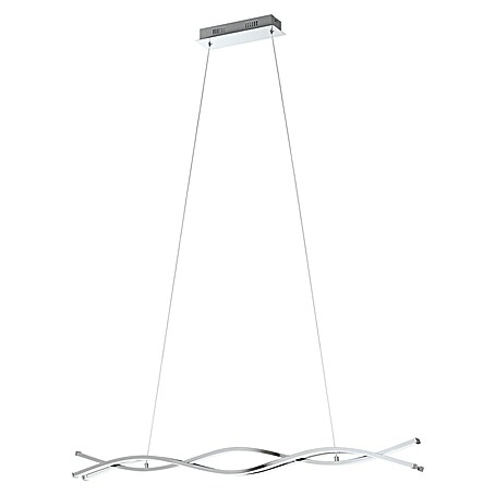 Eglo Lasana 2 Lámpara colgante LED (35 W, L x An x Al: 100 x 8 x 120 cm, Cromo, Blanco cálido)