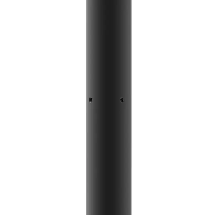 GardWell Heizstrahler Banana Jakana - 2.000 W, Schwarz, Höhe: 2,24 cm - Detailaufnahme einer schwarzen Säule mit zwei Schrauben, die das elegante Design und die solide Konstruktion hervorheben.