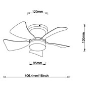 Globo Stropni ventilator Hines  (Višebojni, Promjer: 40,6 cm, 10 W) | BAUHAUS