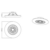 Globo Stropni ventilator Alva  (Bijelo-srebrna, Promjer: 59,5 cm, 40 W) | BAUHAUS