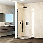 GME Mampara de ducha esquinera Glass K (L x An x Al: 40 x 40 x 195 cm, Negro) | BAUHAUS