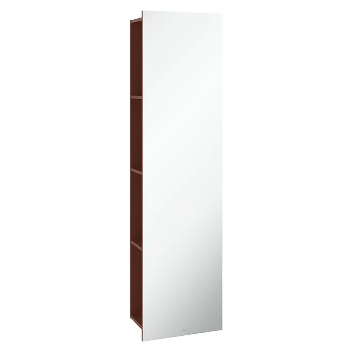 Villeroy & Boch Subway 3.0 Spiegelschrank - B x H: 45 x 170 cm, Wine Red, Mit Regal Links - Der Villeroy & Boch More to See 2.0 Spiegelschrank mit offenem Fach bietet stilvollen Stauraum und ein modernes Design für Ihr Badezimmer.