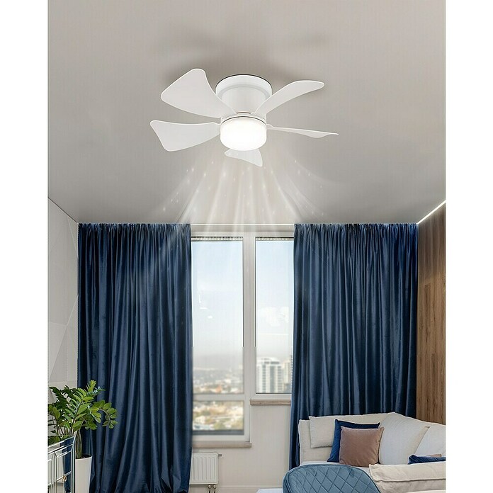 Globo Plafondventilator Hines met verlichting (Wit, Diameter: 40,6 cm, 10 W) | BAUHAUS