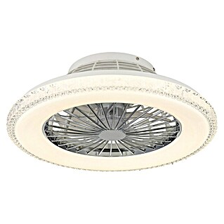 Globo Plafondventilator Carusso met verlichting (Chroom / Wit, Diameter: 50 cm, 40 W)