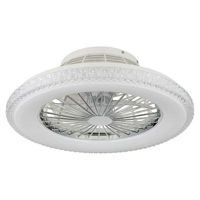 Globo Plafondventilator Carusso met verlichting (Chroom / Wit, Diameter: 50 cm, 40 W) | BAUHAUS