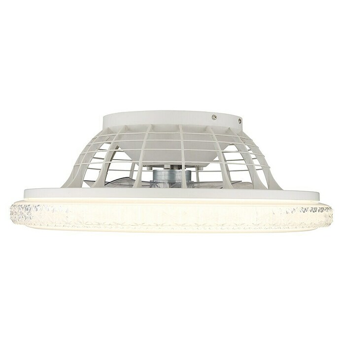 Globo Plafondventilator Carusso met verlichting (Chroom / Wit, Diameter: 50 cm, 40 W) | BAUHAUS