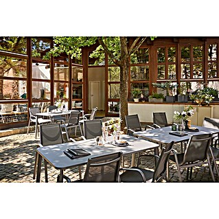 Sunfun Gartenmöbel-Set Gastro (5 -tlg., Stahl, Textilen, Night-Grey)