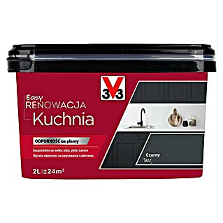 V33 Obnovitvena barva Renovation Perfection (Črna mat, 2 l, Mat, Ustrezno za: Kuhinje)