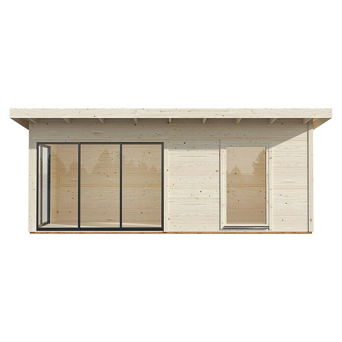 Palmako Caseta de jardín Andrea Slide (Medidas ext. (An x Pr): 639 x 402 cm, Madera, Natural) | BAUHAUS