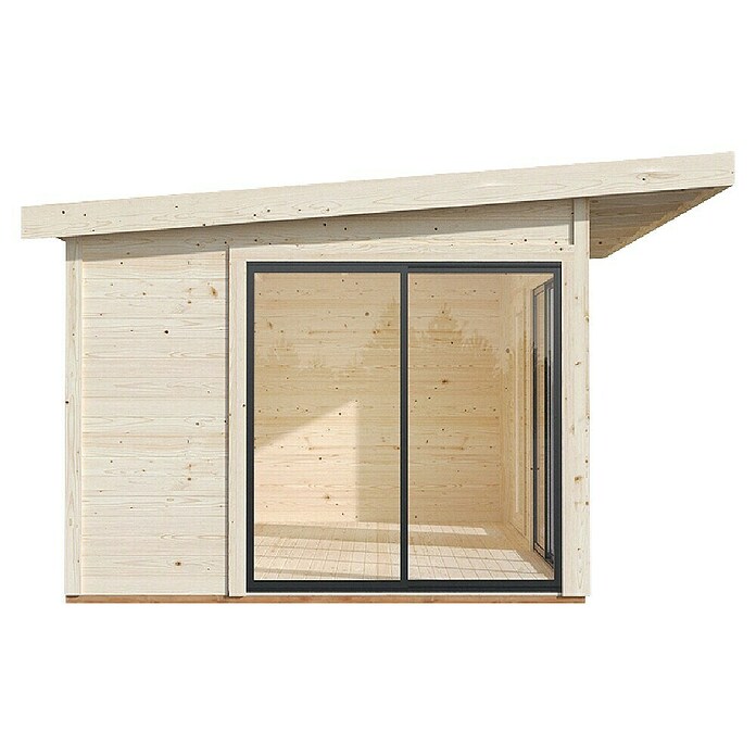 Palmako Caseta de jardín Andrea Slide (Medidas ext. (An x Pr): 639 x 402 cm, Madera, Natural) | BAUHAUS