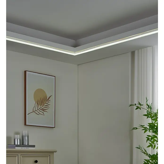 Eglo Connect LED-Stripes Neon-Stripe-Z - 5 cm, Lichtstrom: 3.400 lm, RGBW - Elegante Deckengestaltung mit indirekter Beleuchtung für ein modernes Ambiente. Das LED-Band sorgt für eine sanfte und gleichmäßige Ausleuchtung.