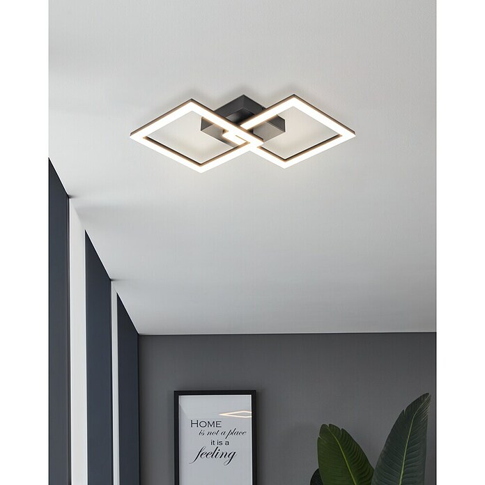 Eglo LED stropna svjetiljka Huerta  (20 W, D x Š x V: 52,5 x 31 x 7 cm, Bijele boje dnevnog svjetla) | BAUHAUS