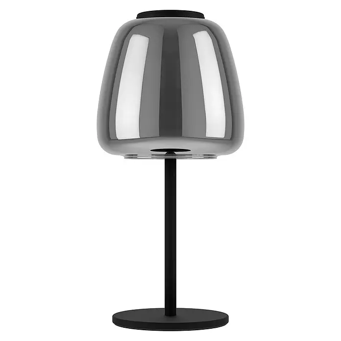 Eglo connect.z LED-Tischleuchte Alfero-Z - 7,7 W, L x B x H: 16,5 x 16,5 x 34,5 cm, Schwarz, RGBW - Elegante Tischleuchte mit glänzendem Lampenschirm und schlankem, schwarzem Fuß. Ein stilvolles Beleuchtungselement für jeden Raum mit modernem Touch.