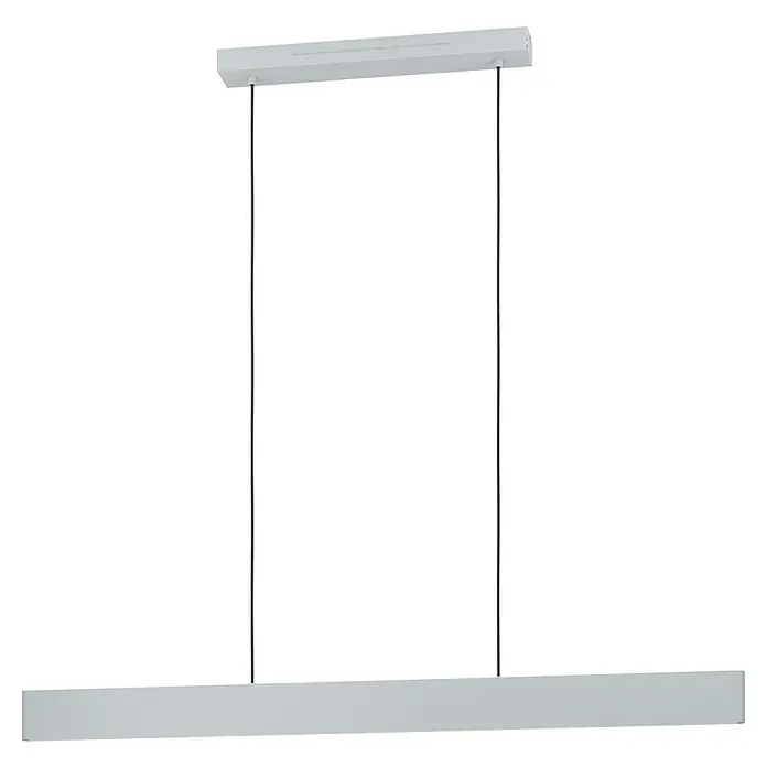 Eglo LED-Pendelleuchte Andreas-Z - 38 W, L x B x H: 117 x 7 x 110 cm, Grau, RGBW - Ein modernes Pendelleuchten-Design mit zwei vertikalen Stützen, die zwischen zwei horizontalen Balken für eine minimalistische Ästhetik sorgen.
