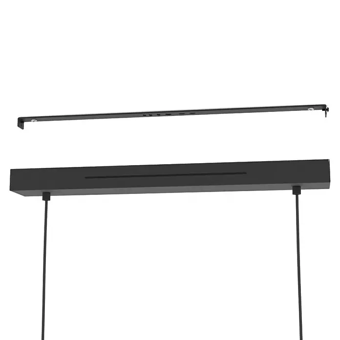 Eglo LED-Pendelleuchte Andreas-Z - 38 W, L x B x H: 117 x 7 x 110 cm, Schwarz, RGBW - Moderne schwarze Hängelampe mit minimalistischem Design für eine elegante Beleuchtung im Raum. Stilvolle Pendelleuchte für Wohn- und Geschäftsräume.