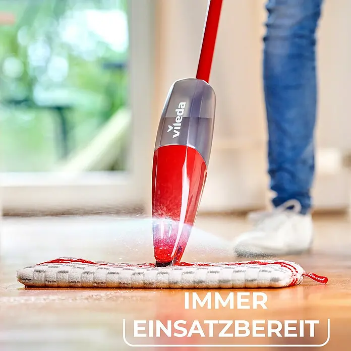 Vileda Bodenwischer Spray & Clean Sprühwischer - 2 -tlg. - Vileda Wischmop in Aktion, immer einsatzbereit für die schnelle Reinigung zwischendurch. Perfekt für glatte Böden.