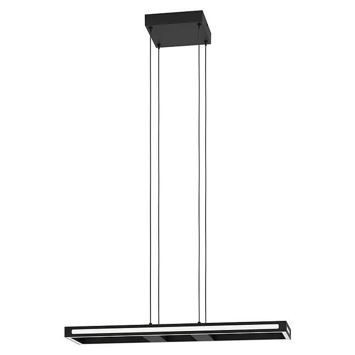 Eglo connect.z LED-Pendelleuchte Savilanas-Z - L x B x H: 77 x 20 x 110 cm, Dimmbar, Schwarz - Ein schlichtes, modernes Beleuchtungselement mit einer schlanken, vertikalen Struktur und minimalistischem Design.