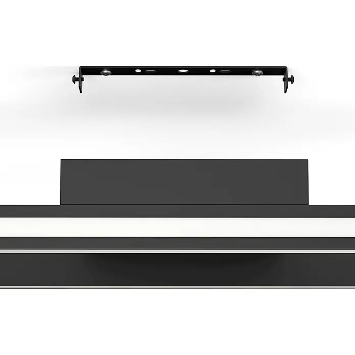 Eglo LED-Deckenleuchte Savilanas-Z - L x B x H: 77 x 20 x 7,5 cm, Schwarz, 21 W, Dimmbar - Wandmontiertes, schwarzes Lichtleisten-Set mit integrierten Spots, ideal für eine stilvolle Beleuchtung in jedem Raum.