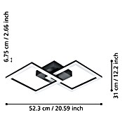Eglo LED stropna svjetiljka Huerta  (20 W, D x Š x V: 52,5 x 31 x 7 cm, Bijele boje dnevnog svjetla) | BAUHAUS