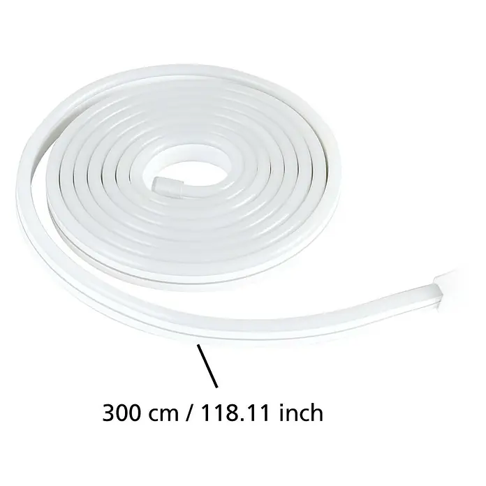 Eglo Connect LED-Stripes Neon-Stripe-Z - 3 cm, Lichtstrom: 2.400 lm, RGBW - Weiße LED-Neon Flex Stripe Licht, aufgerollt. Flexibles Neonlicht für dekorative Beleuchtung, 300 cm / 118.11 inch.