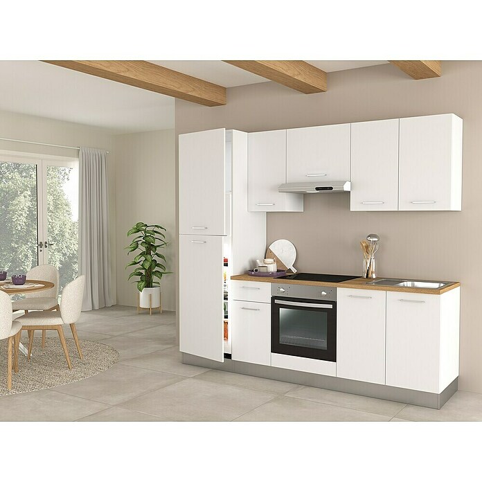 Marinelli Cucine Montažna kuhinja Clara 240  (Širina: 240 cm, Bijela, S električnim uređajima, Mat) | BAUHAUS