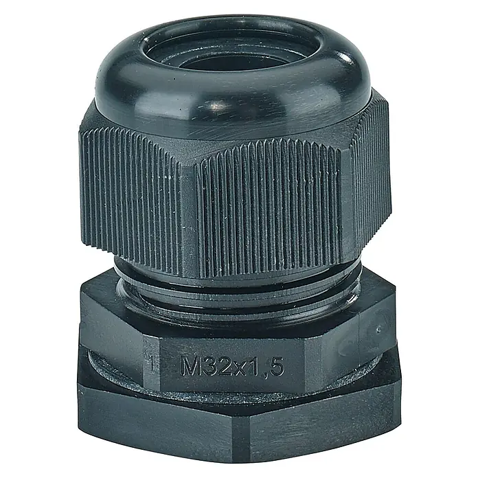 Hensel  Kabelverschraubung ASS 32 M32 x 1.5 - 32 - Schwarze Kabelverschraubung M32x1,5 für Kabeldurchführungen und Schutz.
